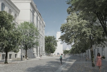 Az átalakulás előtt álló Farkas utca terve. Építészet: MOSSFERN és MVAA építész iroda