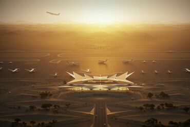 Az új repülőtér várhatóan 2023-ban nyílik meg Szaúd-Arábiában. Terv: Foster + Partners