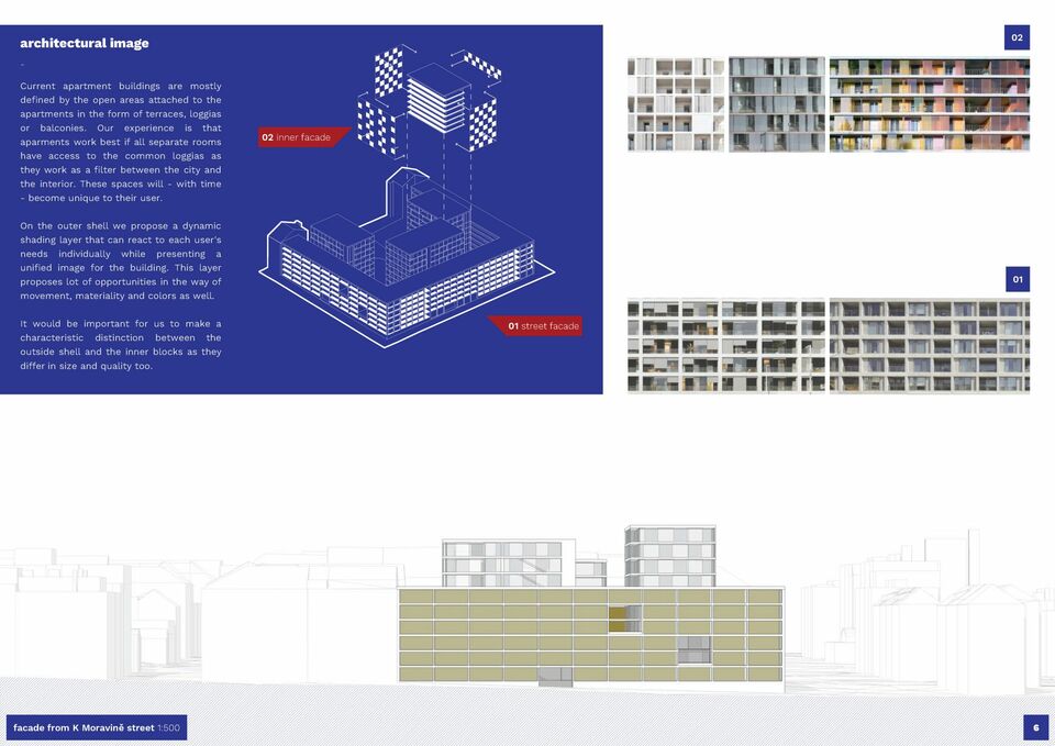 Residence Vysocany 250 lakásos társasház terve. Építészet: Építész Stúdió