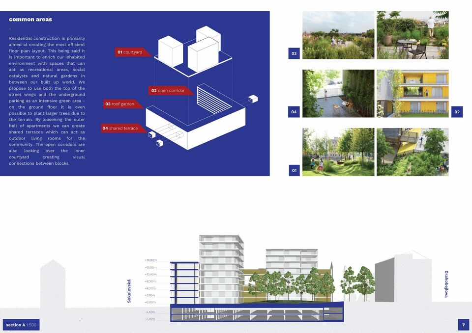 Residence Vysocany 250 lakásos társasház terve. Építészet: Építész Stúdió