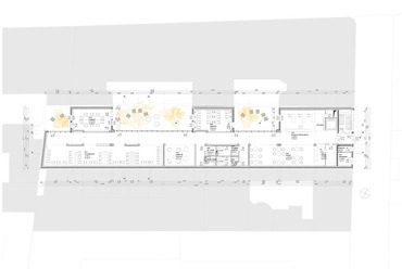 Kollégium épület, Budapest, Kazinczy utca 18, 2020., Tervező: Simon Zsófia,  BME Lakóépülettervezési Tanszék, Építész konzulens: Dankó Zsófia