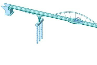 Szomorka-patak híd végeselemes statikai váza