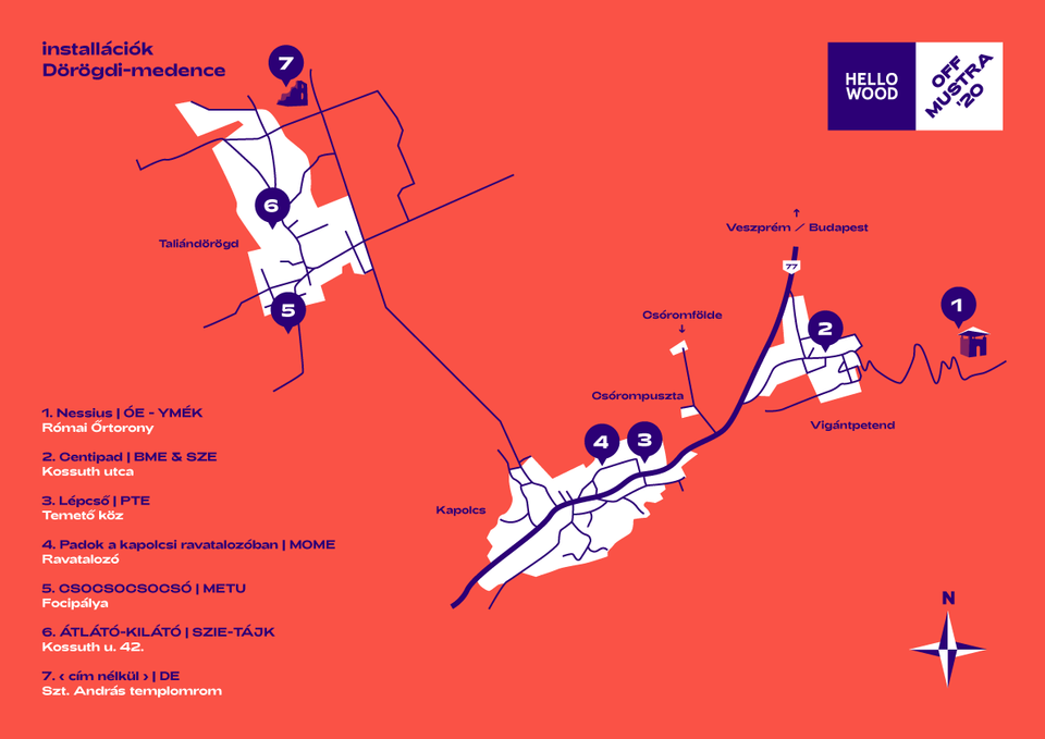 Off-Mustra ‘20 a Hello Wood szervezésében – térkép