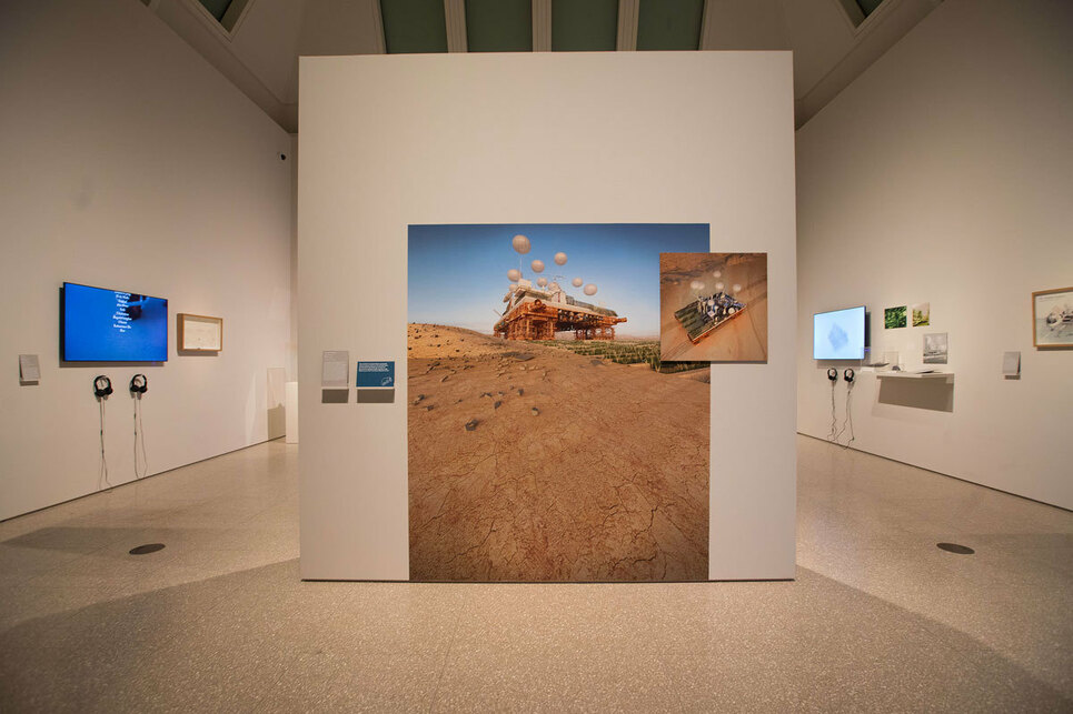 Malka Architecture: The Green Machine, 2014. Installation view –Eco-Visionaries: Confronting a planet in a state of emergency, Royal Academy of Arts, London – Photo: © Royal Academy of Arts, London / David Parry – Architecture project.