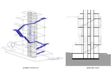 Lauder Javne Közösségi Iskola Robotikai és Informatikai Kreatív Tanulmányi Központ. Vezető tervezők: Z. Halmágyi Judit; Kőszeghy Flóra. Kép: ZHJ Architects