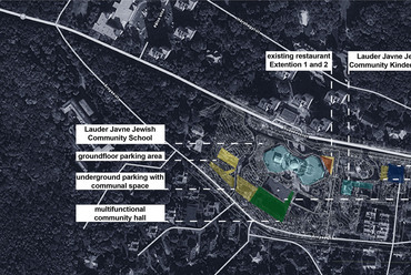 Lauder Javne Közösségi Iskola Robotikai és Informatikai Kreatív Tanulmányi Központ. Vezető tervezők: Z. Halmágyi Judit; Kőszeghy Flóra. Kép: ZHJ Architects