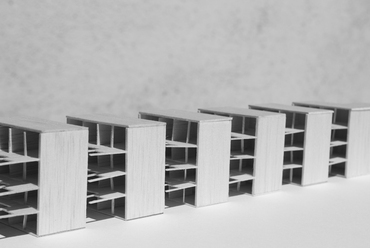 A  „Sörgyár 37” –  27 lakásos épület Kőbányán – koncepció modell – terv: Vonnák Kata, Vonnák és Társai Építész Stúdió és Csontos Györgyi, MIXA Stúdió 