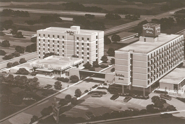 Holiday Inn, JFK International Airport, New York, 1962–1963, Laurence Werfel & Associates Architects – Mertl Gábor; bővítés: 1970-es évek, Mertl Gábor
