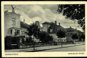 Szombathely, Emberbaráti kórház, az 1940-es években - tervező és kivitelező: Brenner (V) János - forrás: képeslap