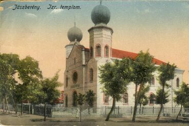 Zsinagóga, Jászberény, 1900 körül - építész: Kovács Károly - forrás: képeslap a szerző gyűjteményéből