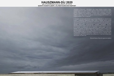 Hauszmann-díj 2020 – Szántó Hunor Albert: Táj-restaurációs központ – témavezető: Vannay Miklós Ágoston