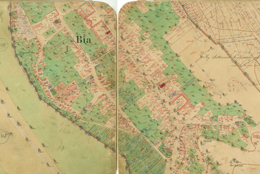 Bia kataszteri térképe a 19. század végén