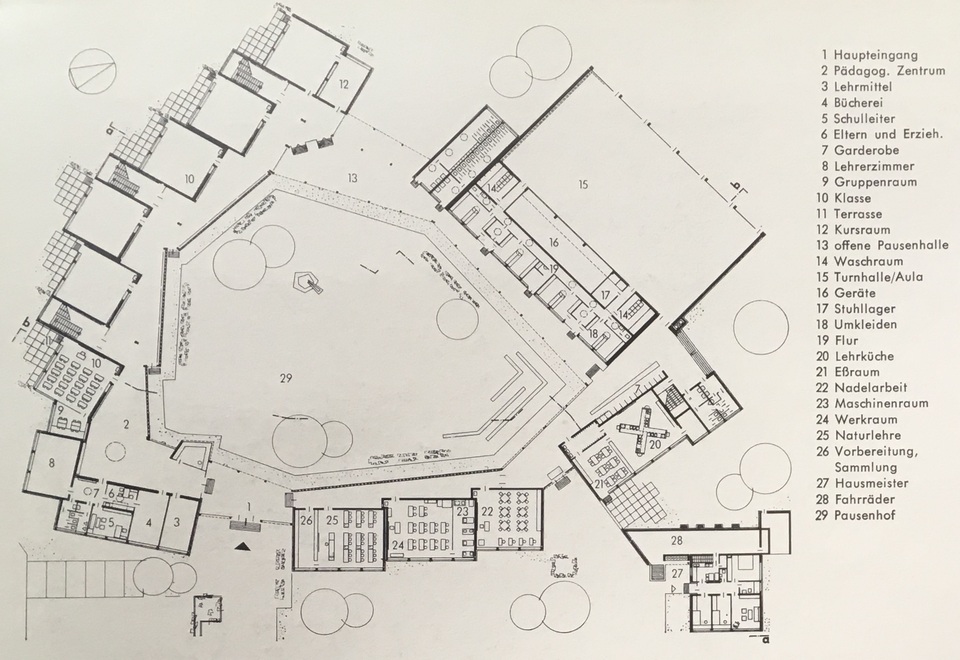 Büderichi iskola, Meerbusch, Németország, 1965–1968, SWP