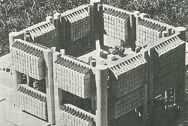 Hönggerbergi kollégiumi épületegyüttes terve, Zürich, Svájc, 1968–1969, Hajnos Miklós