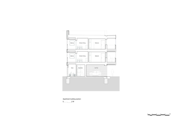 Mole Architects: Marmalade Lane, közösségi lakótelep Cambridge-ben – lakás metszet – forrás: Mole Architects