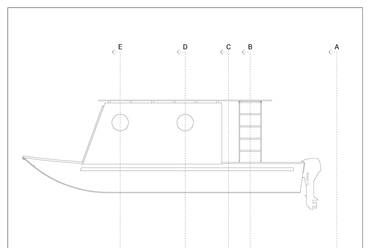 Sneci – Lakóhajó a Tisza-tavon – terv: Bene Tamás