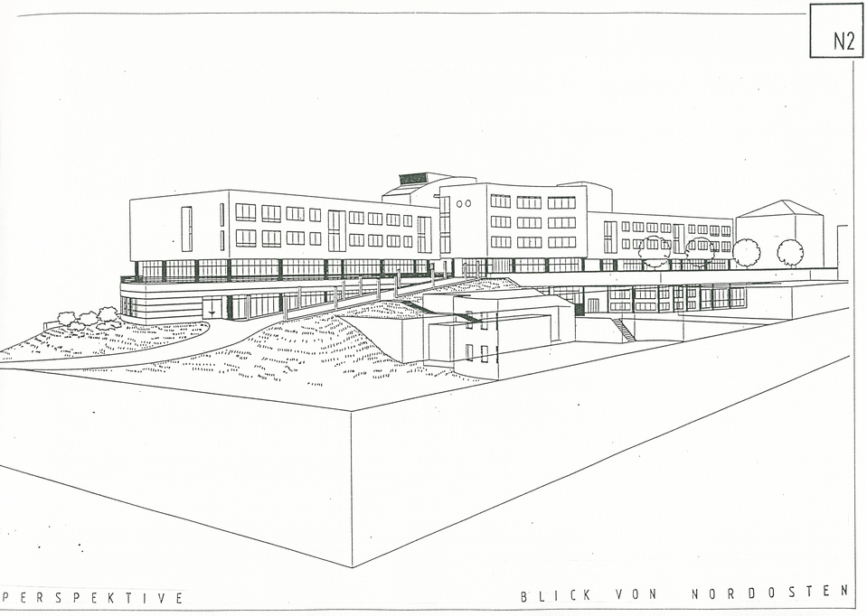 Nőgyógyászati klinika terve, Luzern, Svájc, 1988, Hajnos Miklós