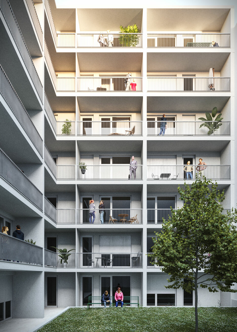 ROSALIAHÁZ Társasház, Budapest, IX. Kerület, NEwLine Építésziroda, Kisgergely Csaba, Kép forrása: Ökoházak
