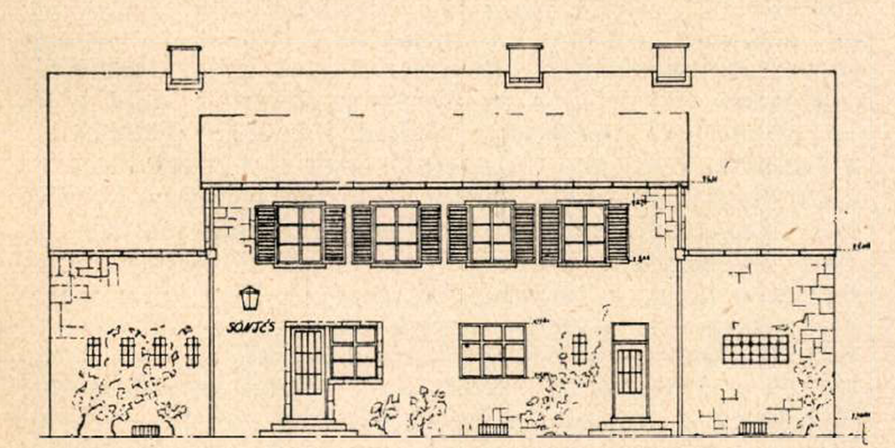 Ifj. Kotsis Iván harmadéves építészhallgató vendéglőterve Révfülöpre, 1940-ből (Technika, 1940/9. 277. o.)