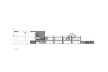 	Het Vliegertje óvoda és általános iskola Deurne városában – Metszet – Építész: BULK architecten