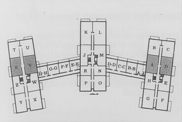 Rivercrest Apartments, bérház, Nyack, NY, 1968 (Timon 1966, 54–55.). A három, középfolyosós lakóépületet egy-egy nyaktag kapcsolja össze. A Hudson-folyó partjára tervezett együttes 96 lakást tartalmaz. 