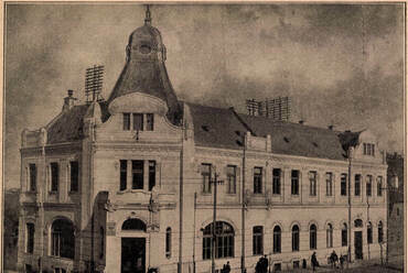 Szatmárnémeti, Postaház, 1910 körül, tervező: Bierbauer István (Építő Ipar, 1910/31., 307. o.)