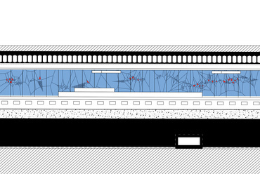 	A Határ út állomás felújításának tervrajzai – oldalfal nézete – Forrás: Bright Field Studios