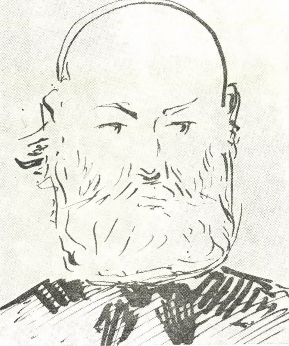 Feszl Frigyes önarcképe 1880 körül (Építés-Építészettudomány, 1981/1-2., 214. o.)