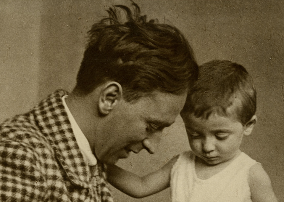 Bierbauer Virgil és fia, Tamás 1925 körül (MÉM MDK)