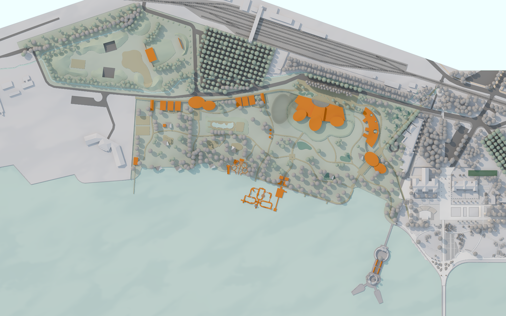 Keszthely balatoni központjának fejlesztése 2020. pályázat a „Mi strandunkra” – látványterv:  Kleska Gábor Márk