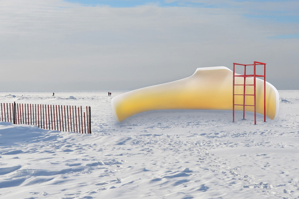 The Embrace, tervezők: Sheridan College Winner: Colin Laplante, Grace Im, Ziyu Li, Brayden Popke, Nicole Ruiz, Reem Yunis (Kanadában tanuló alapszakos hallgatók), forrás: winterstations.com