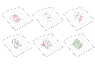 Bogyó utcai társasház – tömegforma – építész: ZIP Architects 