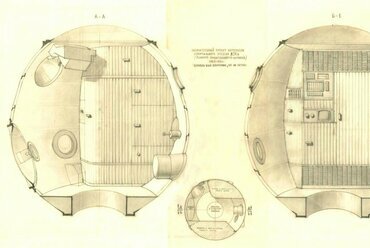 A Lunár űrrepülőgép (LOK) orbitális kabinjának belseje. Forrás: ru.wikipedia.org