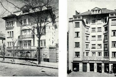 Budapest, Ilka utca 43. és Klauzál utca 13., 1929 körül, tervező: Hofstätter Béla (Tér és Forma, 1929/6., 255. o.)