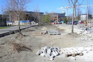 Zajlik a parkoló felbontása, a terület funkciót vált. Forrás: a Garten Studio archívuma