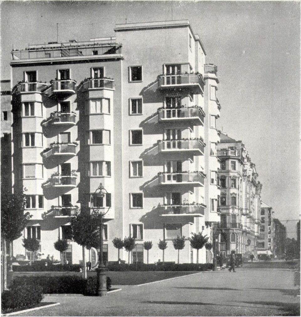 Budapest, Szent István park 8., 1933-ban, tervező: Hofstätter Béla (Tér és Forma, 1933/11., 357. o.)