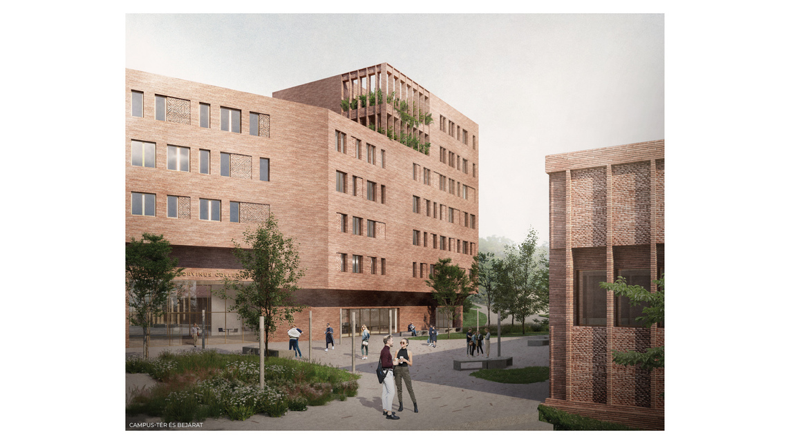 Az Archikon terve az MCC új épületéhez. Campus-tér