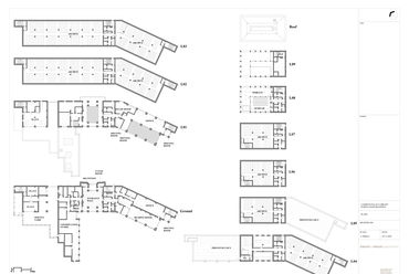 A londoni Lambeth Palota könyvtára és archívuma – Alaprajzok – Építész: Wright and Wright Architects