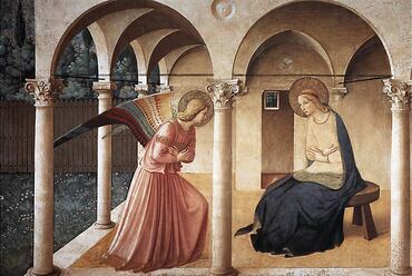 Az inspiráció: Fra Angelico, Angyali üdvözlet, 1430-1432