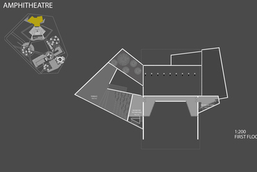 A Nép amfiteátruma – színház Burkinas Fasóban – Amfiteátrum, emeleti alaprajz – Tervező: Orosz Ádám