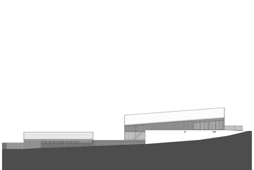 	Pilisi Len Látogatóközpont – Északnyugati homlokzat – Tervező: Hőnich Richárd, Nagy Péter (építész stúdió)