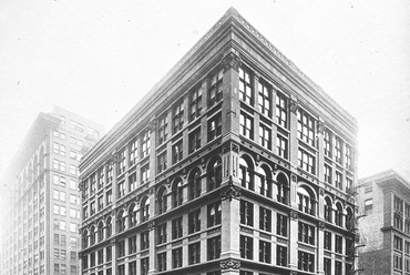 Minden skyscraperek őse, a Home Insurance Building (1885), Chicagoban - 10 szintes felhőkarcoló (forrás: Wikimedia)