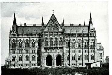 Budapest, Országház, 1902 körül, tervező: Steindl Imre, épületasztalos munka: Gregersen G. és Fiai (FSZEK Budapest Gyűjtemény) 