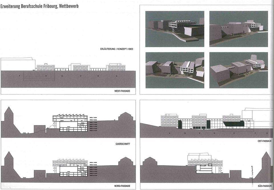 Fribourgi iskola bővítése, tervpályázat (Wydler, 22.)