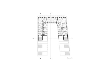 Elite Park lakópark – alaprajz, 8. emelet – Tervező: KAS Design Kft. 