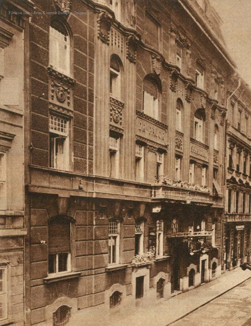 Budapest, Vas utca 17., 1927-ben, tervező: Hültl Dezső (FSZEK Budapest Gyűjtemény)