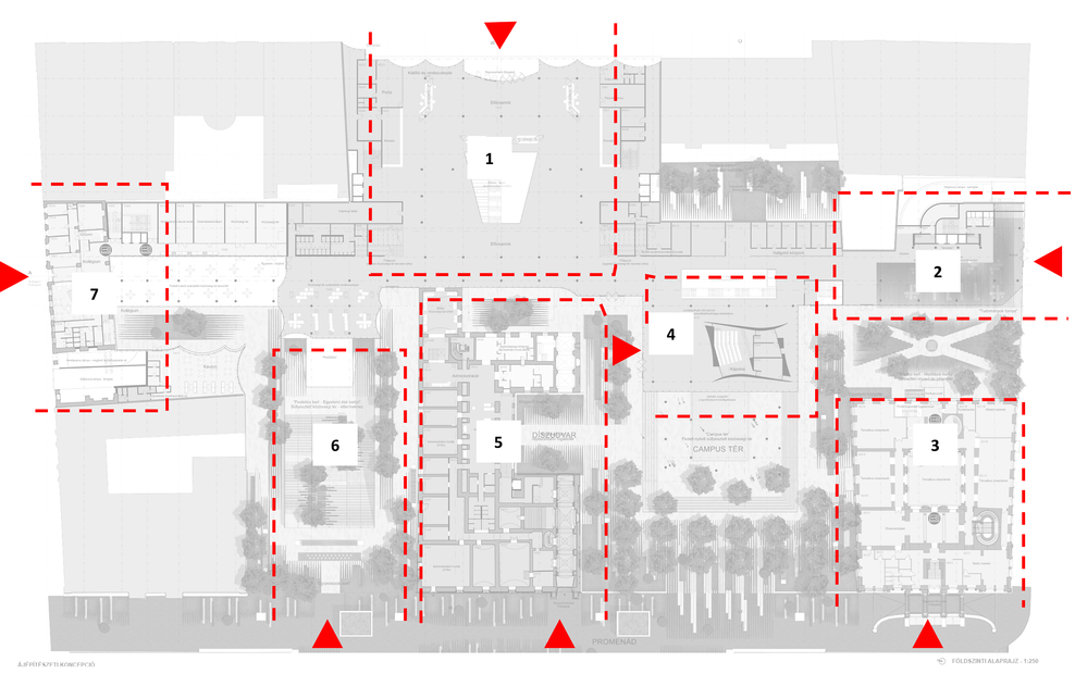 Pázmány Campus – A Finta és Társai Építész Stúdió, az Abud Mérnökiroda, a Garten Studio és Zaha Hadid Architects koncepciója