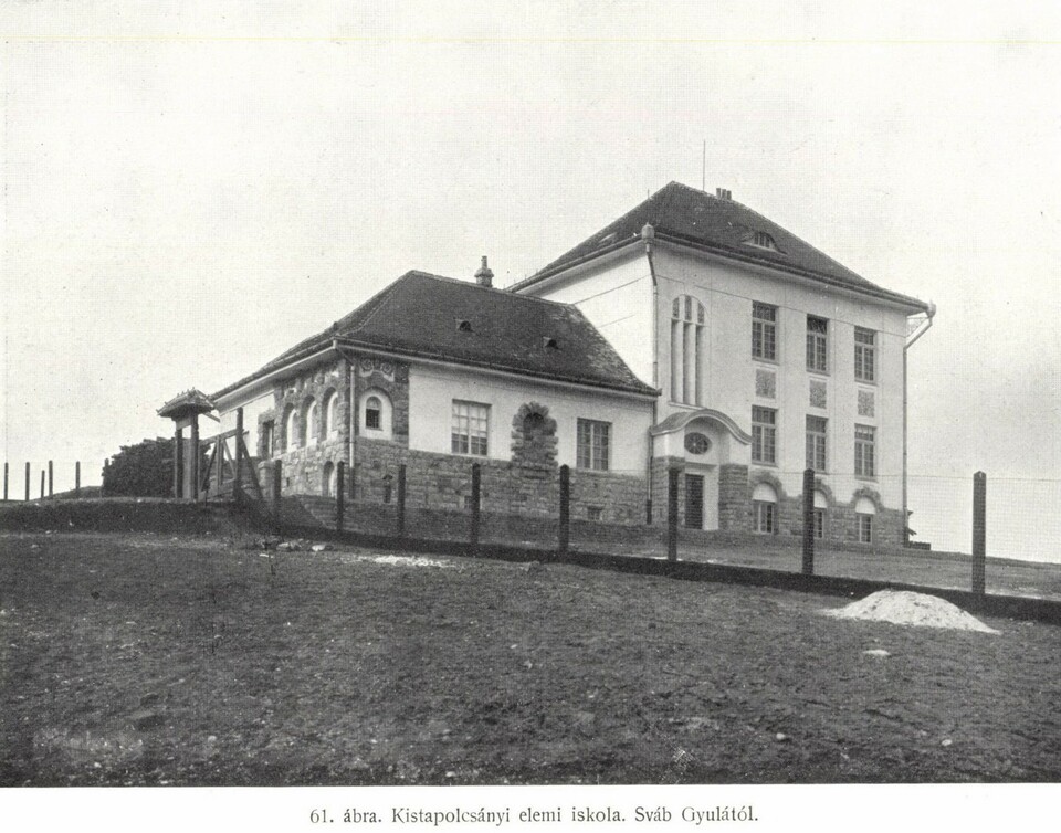 Kistapolcsányi elemi iskola, Sváb Gyula. Forrás: Magyar Mérnök- és Építész-Egylet Közlönye 1914. 48. évf. 2. szám