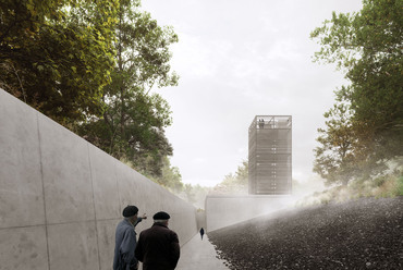 A CZITA Építész Iroda és az RJZS Architects terve a Recski Nemzeti Emlékpark pályázatán – bejárat