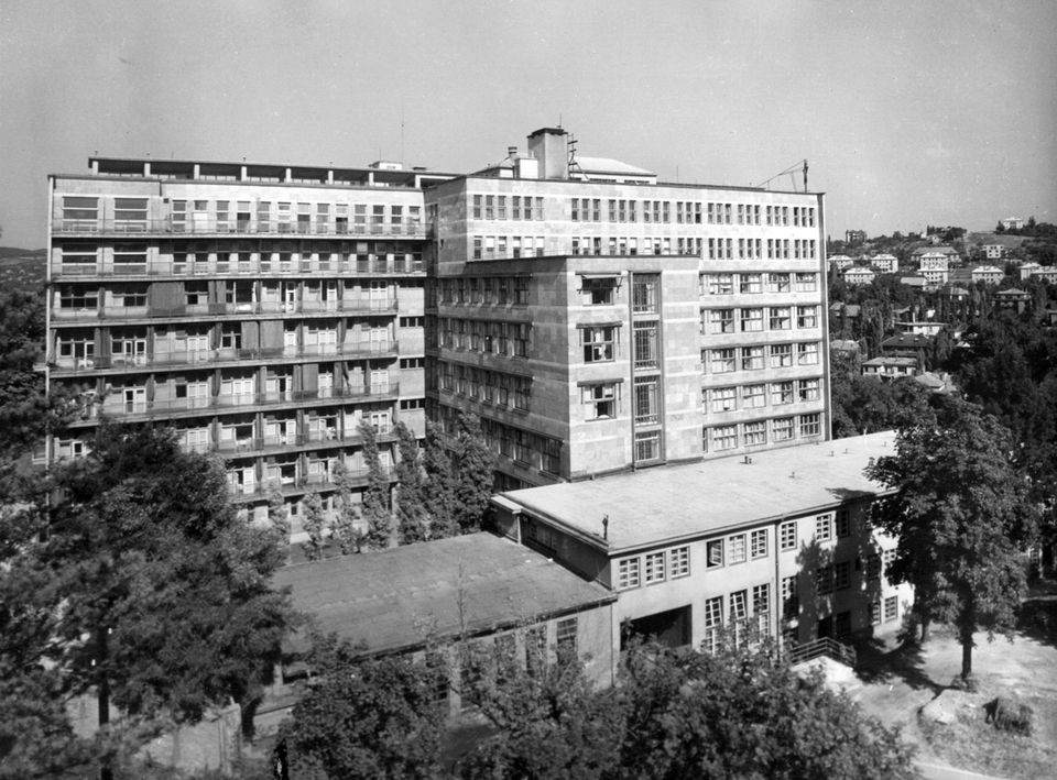 Kútvölgyi úti Központi Állami Kórház (ma Semmelweis Egyetem Kútvölgyi Klinikai Tömb), 1962. Forrás: Fortepan / Juráncsik Norbert